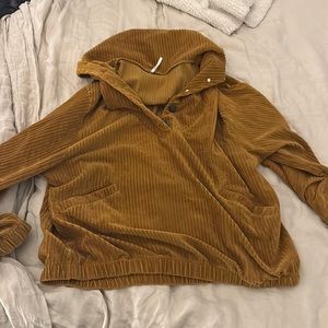 brown pull over free people sweatshirt
